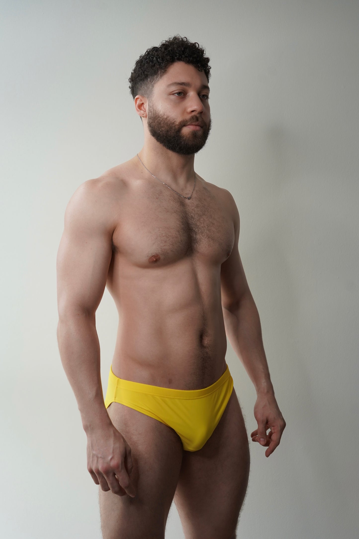 swim brief in tangerine