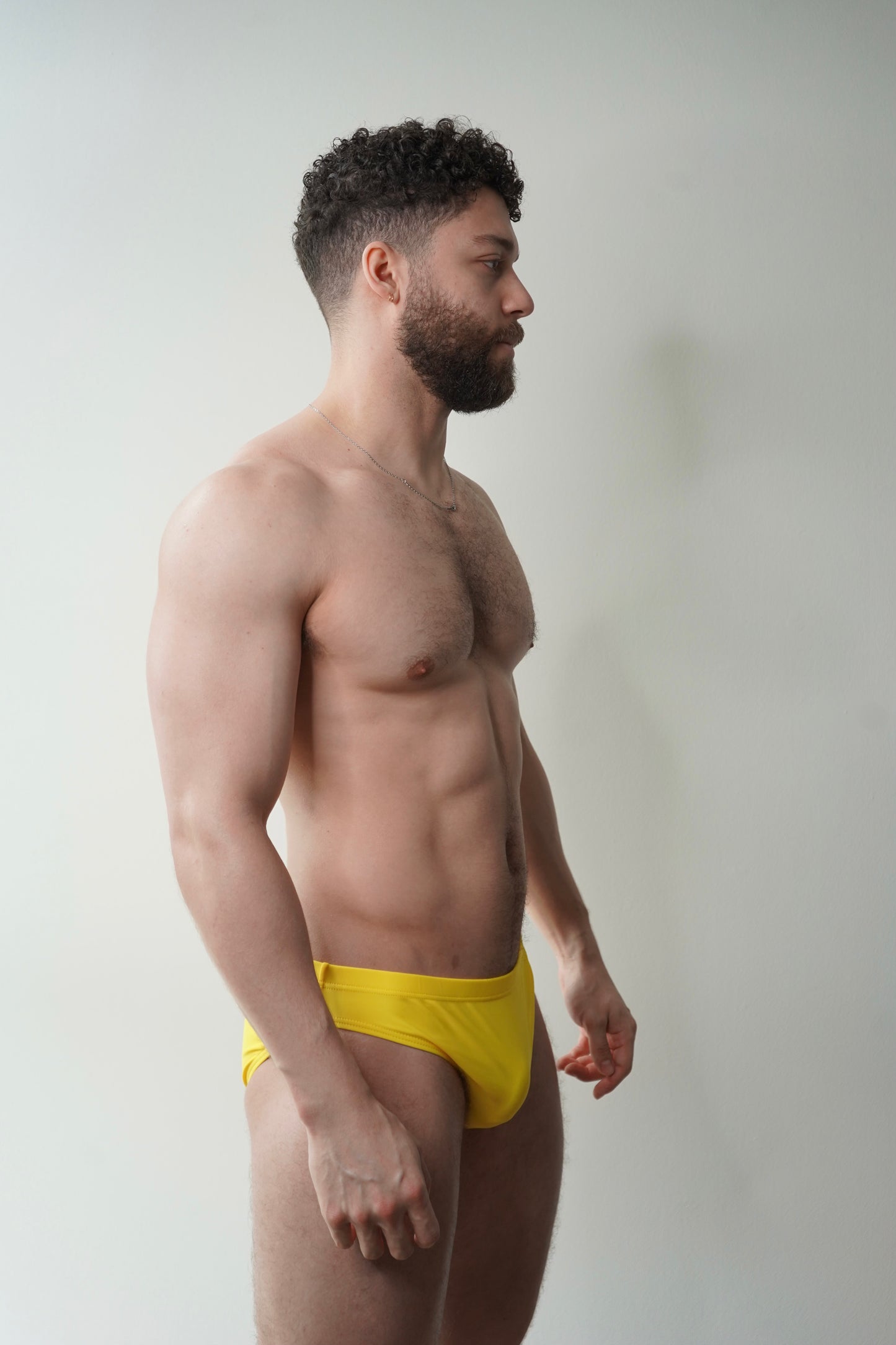 swim brief in tangerine