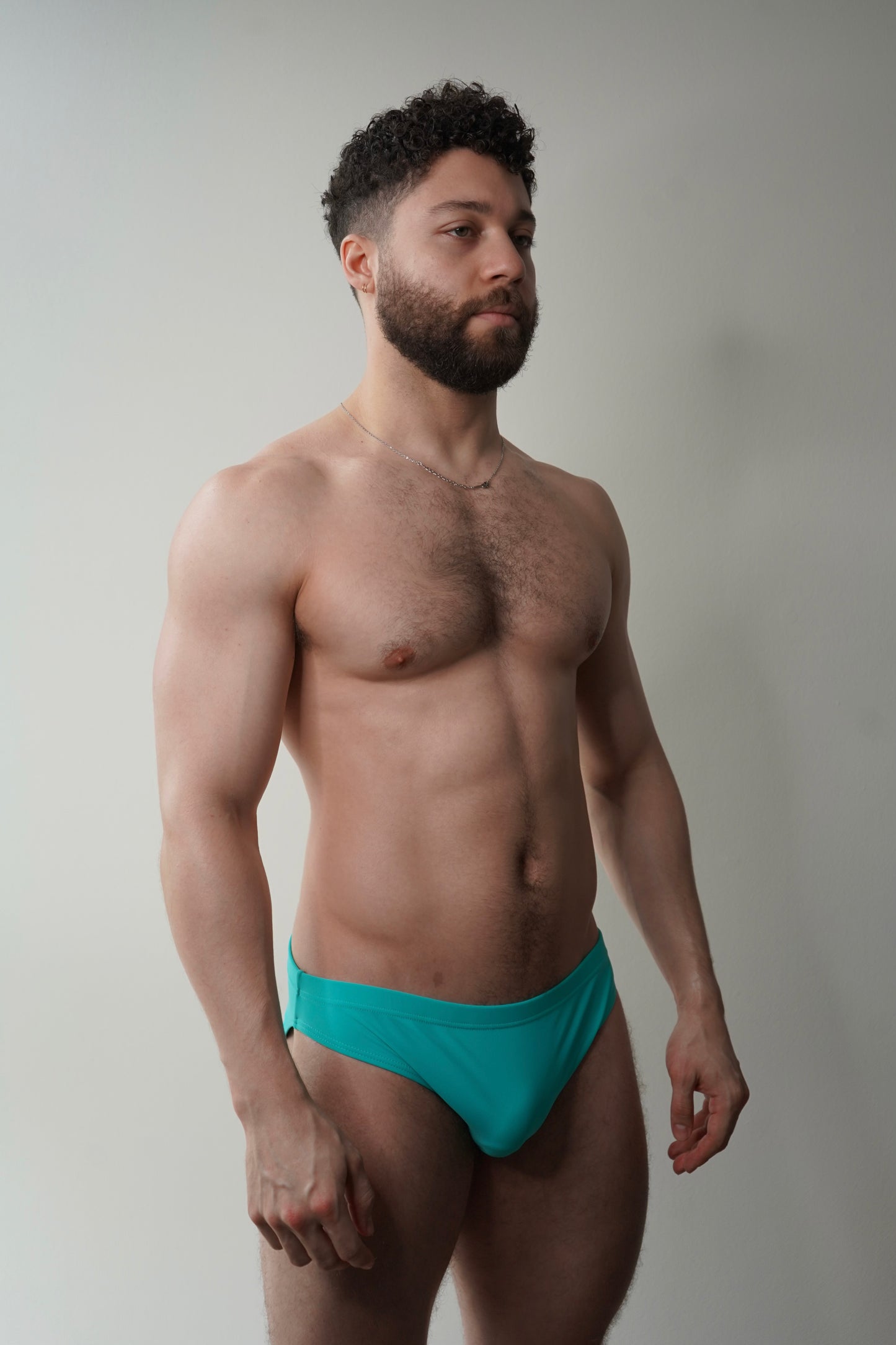 swim brief in turquoise