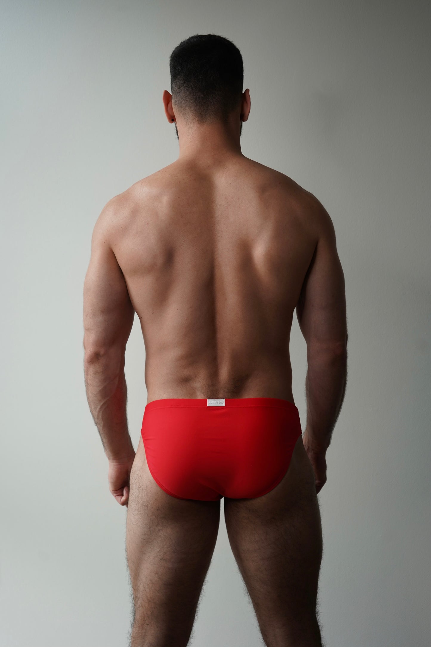 swim brief in scarlet