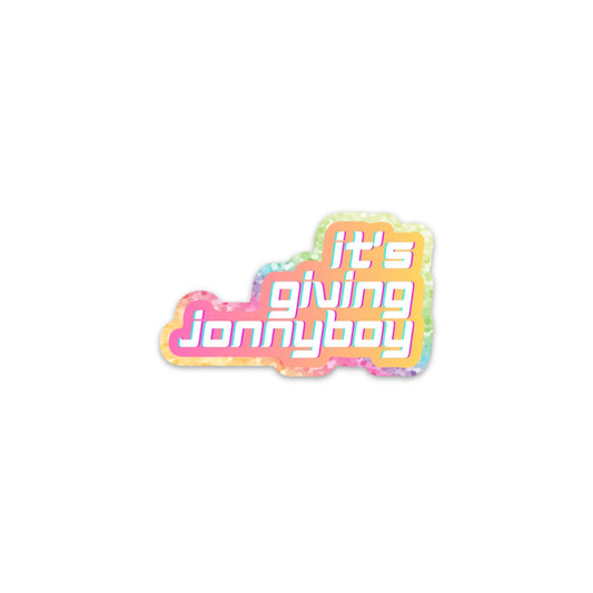 it's giving jonnyboy glitter sticker